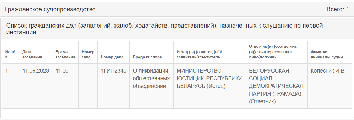 Еще одна политическая партия пойдет под нож